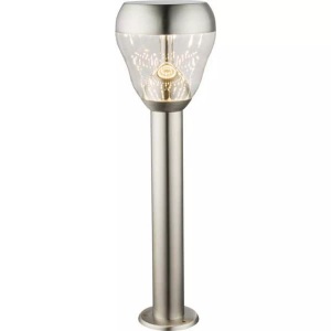 Globo, GLOBO MONTE Außenleuchte Edelstahl, Glas klar, IP44, D:150, H:500, AL:150, inkl. 1xLED, 