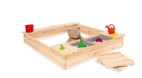 Pinolino, Pinolino® Sandkasten »Lennart«, BxLxH: 112x118x18 cm, Pinolino® Sandkasten »Lennart«