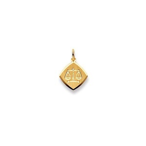 MUAU Schmuck, Anhänger Sternzeichen Waage Gelbgold 750, 19x13mm Damen Gelbgold ONE SIZE