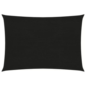 vidaXL, vidaXL Sonnensegel 160 g/m² Schwarz 2,5x4 m HDPE, vidaXL Sonnensegel 160 g/m² Schwarz 2,5x4 m HDPE