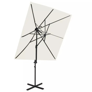 vidaXL, vidaXL Ampelschirm mit Lüftung Sandfarben 250x250 cm
