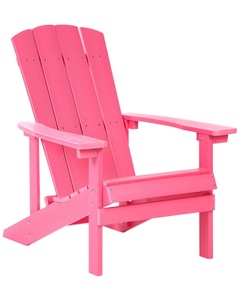 Beliani, Gartenstuhl aus Kunstholz Retro ADIRONDACK Gartenstuhl aus Kunstholz Retro ADIRONDACK, Beliani - Gartenstuhl aus Kunstholz Retro ADIRONDACK, One Size, Pink