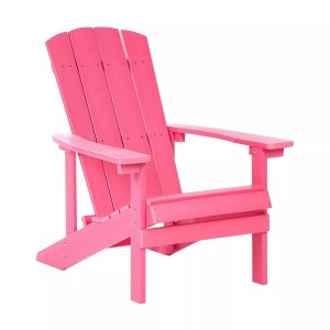 Beliani, Gartenstuhl aus Kunstholz Retro ADIRONDACK Gartenstuhl aus Kunstholz Retro ADIRONDACK, Beliani - Gartenstuhl aus Kunstholz Retro ADIRONDACK, One Size, Pink