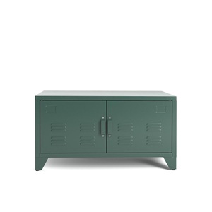 LA REDOUTE INTERIEURS, Sideboard Hiba, 2 Türen, Metall, La Redoute Intérieurs - Niedriger Schrank Hiba mit 2 Türen, One Size, Grün