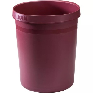 HAN, HAN GRIP KARMA 18198-17 Papierkorb 18 l (Ø x H) 312 mm x 350 mm Recycling Kunststoff Rot 1 St., HAN Papierkorb KARMA 18198-17 18Liter Kunststoff öko-rot