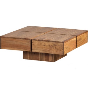mutoni living, Couchtisch Lyra Akazie natur 80x80, Couchtisch Lyra Akazie natur 80x80