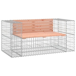 vidaXL, vidaXL Gartenbank aus Gabionen 143x71x65,5 cm Massivholz Douglasie