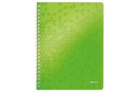 Leitz, LEITZ Spiralbuch WOW PP A4 4637-00-54 gr&uuml;n 80 Blatt, LEITZ Spiralbuch WOW PP A4 4637-00-54 gr&uuml;n 80 Blatt