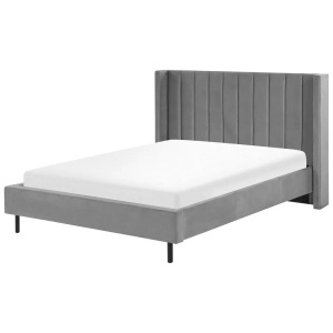 Beliani, Bett mit Lattenrost aus Samtstoff Modern VILLETTE Bett mit Lattenrost aus Samtstoff Modern VILLETTE, 