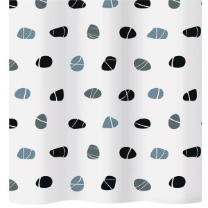 Diaqua, diaqua Duschvorhang Stones, Diaqua - Duschvorhang Textil Stones, 180X180CM, Multicolor