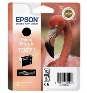 Epson, Epson T0871 UltraChrome Photo schwarz Tintenpatrone, Epson Tintenpatrone, schwarz, foto, HiGloss2, Ultrachrome, C13T08714010, (11.4 ml)