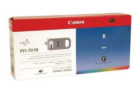 Canon, Canon Tintenpatrone PFI-701B Original Blau 0908B005 Druckerpatrone, CANON CANON PFI-701 B Druckerpatrone blau passend für: imagePROGRAF IPF 8100;imagePROGRAF IPF 9100;imagePROGRAF iPF8000;imagePROGRAF iPF9000