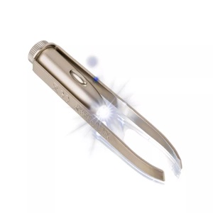 Out of the blue, Pinzette Mit Led Licht Unisex Silber ONE SIZE, Out of the blue - Pinzette mit LED Licht, One Size, Weiss