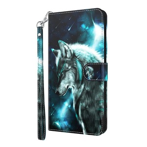 Cover-Discount, Nokia 2.4 - Etui Ledertasche Wolf Glitzer Effekt, 