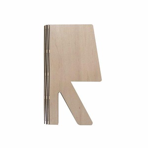 Home, Home - Neonlampe R-Lampe - Weiss und Beige, Happy Lamp - R-Lampe Maple, One Size, Braun