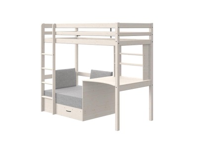 Vente-unique, Hochbett mit Schreibtisch Schlafsofa Stauraum Kiefer massiv Get GOLIATH II Hochbett mit Schreibtisch Schlafsofa Stauraum Kiefer massiv Get GOLIATH II, 