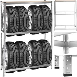 TecTake, Reifenregal für bis zu 8 Reifen Reifenregal für bis zu 8 Reifen, Tectake - Reifenregal für bis zu 8 Reifen, 120cm, Grau