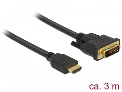 Delock, DeLock Kabel HDMI - DVI, 3m, bidirektional, Delock Kabel HDMI ? DVI, 3 m, bidirektional