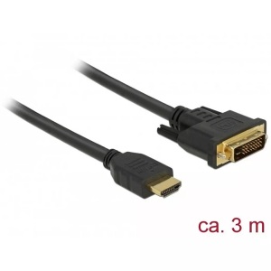 Delock, DeLock Kabel HDMI - DVI, 3m, bidirektional, Delock Kabel HDMI ? DVI, 3 m, bidirektional