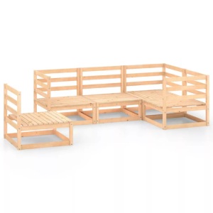 vidaXL, vidaXL 5-tlg. Garten-Lounge-Set Massivholz Kiefer