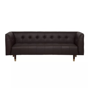 Beliani, Beliani 3-Sitzer Sofa Leder braun BYSKE, Beliani - 3 Sitzer Sofa aus Spaltleder BYSKE, One Size, Erdbraun