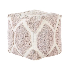Beliani, Pouf aus Baumwolle Boho ROJHAN Pouf aus Baumwolle Boho ROJHAN, Beliani - Pouf aus Baumwolle Boho ROJHAN, One Size, Puderrosa
