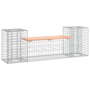 vidaXL, vidaXL Gartenbank aus Gabionen 183x41x60,5 cm Massivholz Douglasie