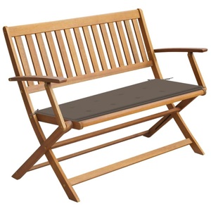 vidaXL, vidaXL Gartenbank mit Auflage 120 cm Massivholz Akazie, vidaXL Gartenbank mit Auflage 120 cm Massivholz Akazie