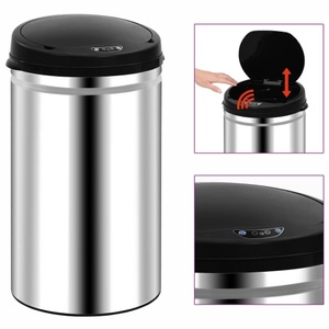vidaXL, vidaXL Automatischer Sensor-Mülleimer 40 L Edelstahl, VidaXL - Mülleimer edelstahl, One Size, Silber