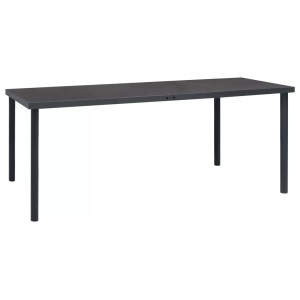 vidaXL, vidaXL Outdoor-Esstisch Anthrazit 190x90x74 cm Stahl, vidaXL Outdoor-Esstisch Anthrazit 190x90x74 cm Stahl