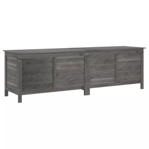 vidaXL, vidaXL Gartentruhe Anthrazit 198,5x50x56,5 cm Massivholz Tanne, VidaXL - Gartentruhe holzwerkstoff, One Size, Grau