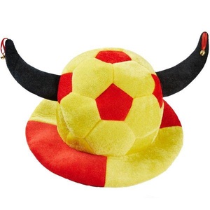 TecTake, Fussball Fan Hut Espania mit Hörner Multicolor