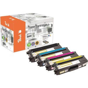 Peach, Peach Spar Pack Tonermodule kompatibel zu Brother TN-328, Peach B328 4 Toner XL (bk, c/m/y) ersetzt Brother TN-328 für z.B. Brother DCP -9270 CDN, Brother HL -4500, Brother HL -4570 CDW