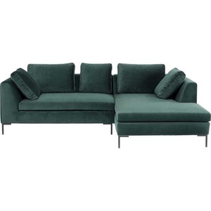 Kare Design, Ecksofa Gianni Small Velvet Grün Rechts, Ecksofa Gianni Small Velvet Grün Rechts