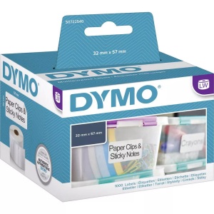 Dymo, DYMO Etiketten Rolle 11354 S0722540 57 x 32 mm Papier Weiß 1000 St. Permanent Universal-Etiketten, Dymo Universal-Etiketten, non-permanent, 57mm, 32mm, S0722540