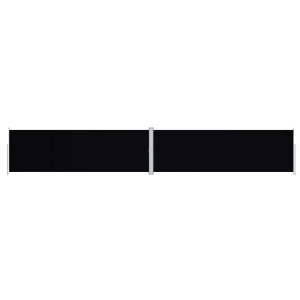 vidaXL, vidaXL Seitenmarkise Ausziehbar Schwarz 200x1200 cm, vidaXL Seitenmarkise Ausziehbar Schwarz 200x1200 cm