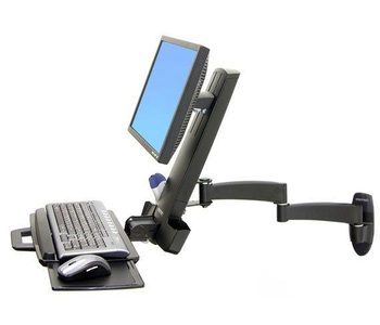 Ergotron, Ergotron Combo Arm Serie 200 1fach Monitor-Wandhalterung 25,4 cm (10) - 61,0 cm (24) Neigbar+Schwenkbar, Rotierbar, Serie 200 Combo Schwenkarm, Wandhalterung