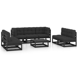 vidaXL, vidaXL 8-tlg. Garten-Lounge-Set mit Kissen Kiefer Massivholz, vidaXL 8-tlg. Garten-Lounge-Set mit Kissen Kiefer Massivholz
