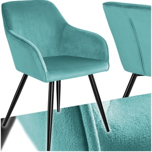 TecTake, Stuhl Marilyn Samtoptik, schwarze Stuhlbeine Stuhl Marilyn Samtoptik, schwarze Stuhlbeine, 
