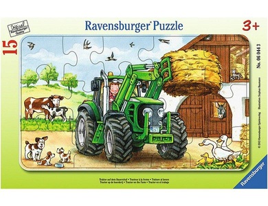 Ravensburger, RAVENSBURGER Puzzle 15 Teile Traktor auf dem Bauernhof, Traktor auf dem Bauernhof, Rahmenpuzzle (Ravensburger 06044)