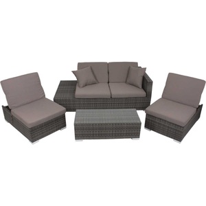 mutoni, Gartenlounge Alcudia Unisex Grau ONE SIZE, mutoni - Gartenlounge Alcudia, One Size, Grau