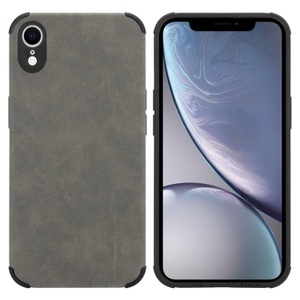 Cadorabo, Hülle für Apple iPhone XR mit Kunst-Wildleder Rückseite, Cadorabo - Hülle für Apple iPhone XR mit Kunst-Wildleder Rückseite, Grau