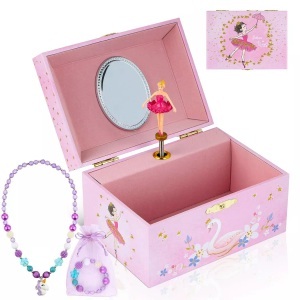 Only-bags.store, Only-bags.store - Musik-Schmuckkästchen mit Halskette, Armband, Musik-Schmuck Aufbewahrungsbox, One Size, Pink, Only-bags.store - Musik-Schmuckkästchen mit Halskette, Armband, Musik-Schmuck Aufbewahrungsbox, One Size, Pink