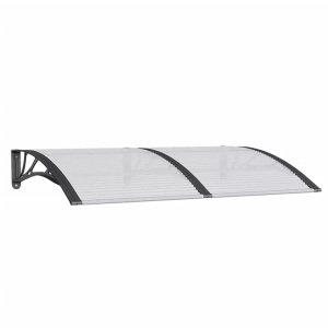 vidaXL, vidaXL Türvordach Schwarz 150x100 cm Polycarbonat, vidaXL Türvordach Schwarz 150x100 cm Polycarbonat