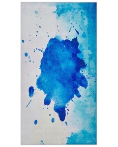 Beliani, Beliani Teppich blau Flecken-Muster 80 x 150 cm ODALAR, Beliani - Teppich aus Polyester ODALAR, 150 cm, Hellblau