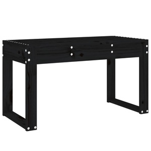 vidaXL, vidaXL Gartenbank Schwarz 80x38x45 cm Massivholz Kiefer, vidaXL Gartenbank Schwarz 80x38x45 cm Massivholz Kiefer
