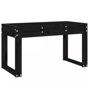 vidaXL, vidaXL Gartenbank Schwarz 80x38x45 cm Massivholz Kiefer, vidaXL Gartenbank Schwarz 80x38x45 cm Massivholz Kiefer