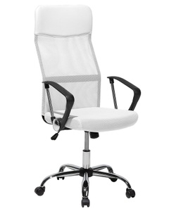Beliani, Beliani Bürostuhl weiss höhenverstellbar DESIGN, Beliani - Bürostuhl aus Netz Minimalistisch DESIGN, One Size, Weiss Bunt