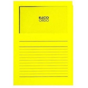 Elco, ELCO Organizer Ordo Classico 100 x Gelb, ELCO Sichthülle Ordo 120g A4 29489.72 intensivgelb, Fenster 100 Stk.