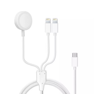 Avizar, USB-C / Lightning Kabel + Apple Watch, Avizar - USB-C / Lightning Kabel + Apple Watch, Weiss, One Size